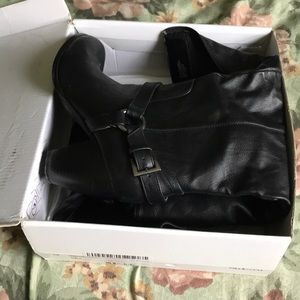 Black Mid Calf Boots